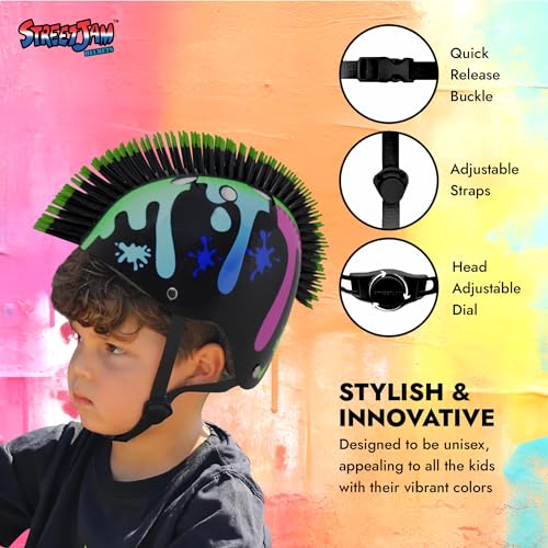 STREETJAM Open Face Helmet for Kids, Hard PP Outer Shell, EPS Inner Comfort Liner case, Adjustable Strap & Size Adjuster Dial, Unisex kids Helmet (Epiga- Light Purple, 3-5Years (Extra Small, 48-51CM)) - Image 3