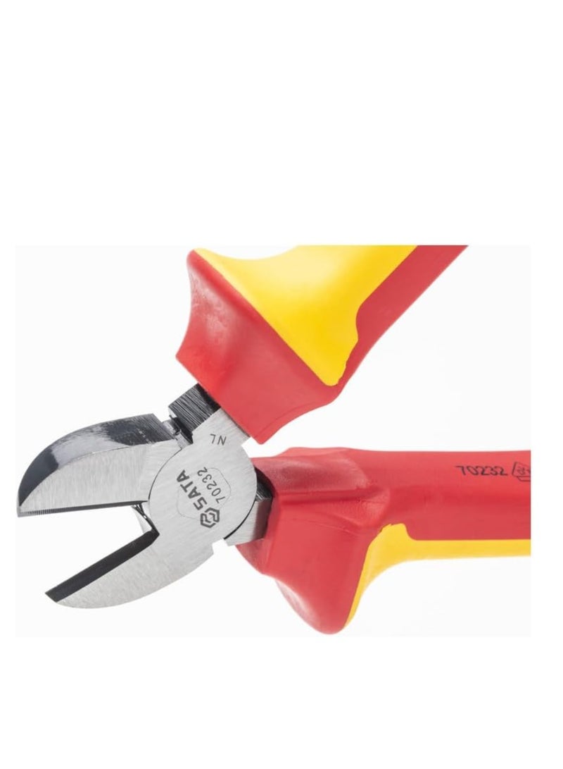 Sata 6 Inch VDE Insulated Diagonal Cutting Pliers with Chrome Vanadium Steel Body and Dual Material Anti-Slip Handles - ST70232ST  - Image 2