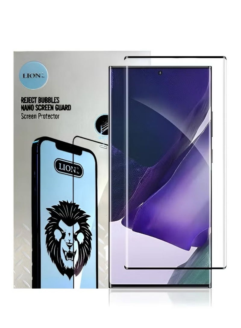 ليون واقي شاشة نانو 11D لسامسونج جالكسي اس 23 (Samsung Galaxy S23), بتصميم منحني حماية فائقة من الحافة الى الحافة مع الوضوح الفائق والحماية ضد السقوط والخدوش من Lion، شفاف - Image 1