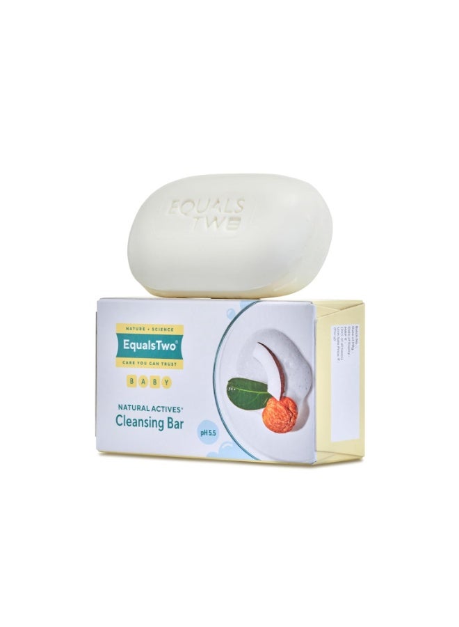 EQUALSTWO by Zydus Baby Cleansing Bar (75gx2) for Nourishing, Baby Bath Soaps with Coconut Oil & Shea Butter for All Skin Types, Soap-free, PH 5.5, Dermatologically Tested, No Parabens No Sulphates, (Pack 1) - Image 4