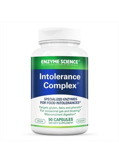 Enzyme Science Intolerance Complex, 90 Capsules Comprehensive Support for Common Digestive Sensitivities Gluten, Casein, Phenol Sensitivities, and Complex Carbohydrates Intolerance Relief  - Image 1