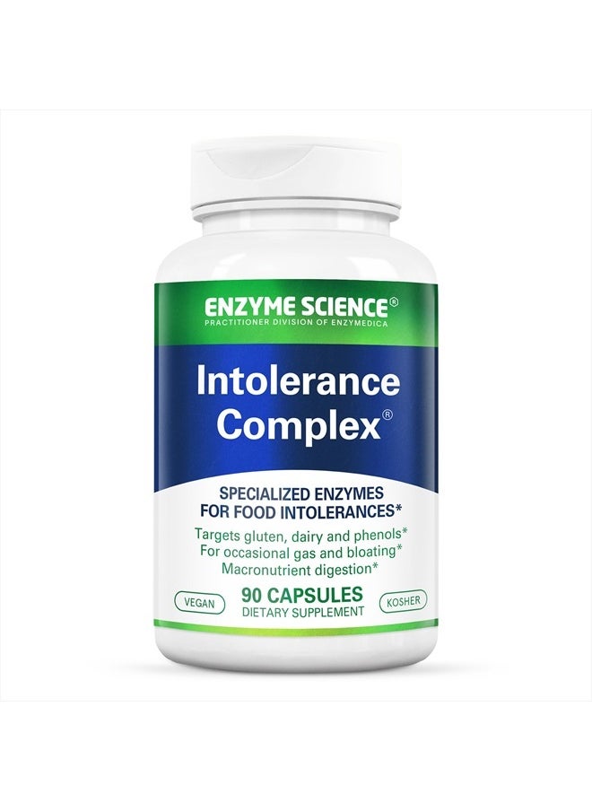 Enzyme Science Intolerance Complex, 90 Capsules Comprehensive Support for Common Digestive Sensitivities Gluten, Casein, Phenol Sensitivities, and Complex Carbohydrates Intolerance Relief  - Image 1