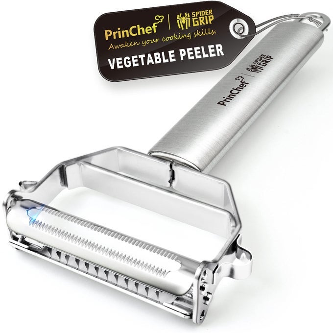 VEGETABLE PEELER 3 IN 1 VERSATILE Y POTATO PEELER FOR KITCHEN ULTRA SHARP JULIENNE PEELER WITH ANTISLIP HANDLE STAINLESS STEEL NORUST VEGGIE PEELER HEAVY DUTY