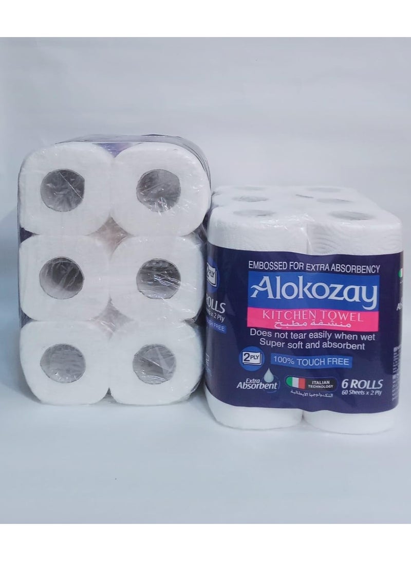 Alokozay Alokozay Kitchen Towel Extra Absorbent Tissue- 6 Rolls 