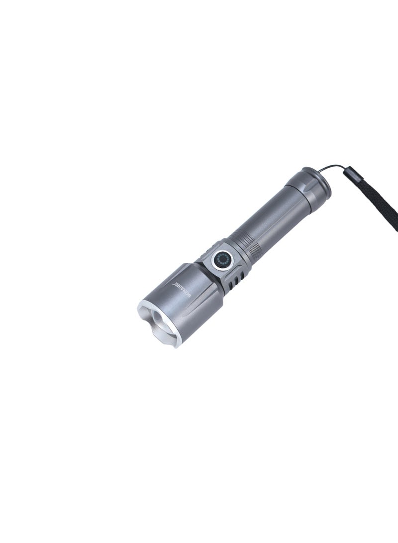 SONASHI Rechargeable LED Flashlight – Aerospace-Grade Aluminum Body | 15W Hyper Bright Laser LED, 1500 Lumens, 1200m Range | Zoom Function (On/High/Low/SOS/Off) | 4000mAh Lithium Battery, Type-C Charging | Water, Shock & Corrosion Resistant |  SLT-2211Z - Image 3