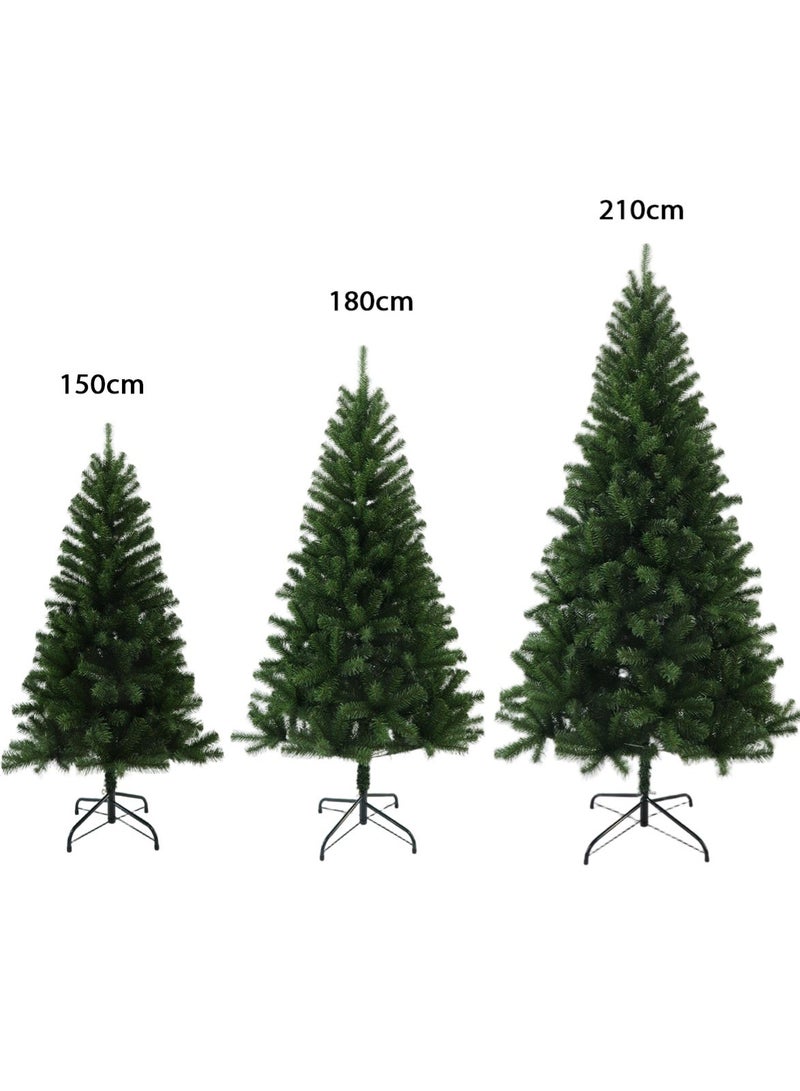 زفيزفيا شجرة كريسماس صناعية – شجرة صنوبر 150سم / 180سم / 210سم، فروع كثيفة، زينة واقعية للأعياد ورأس السنة، تركيب سهل مع قاعدة معدنية - Image 4