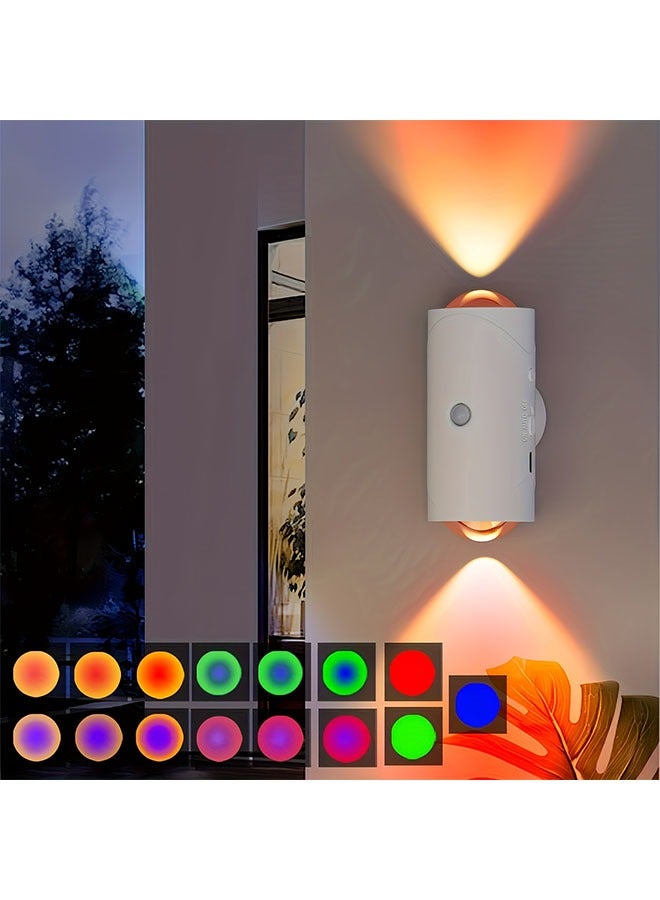 هومستر ضوء ليلي قابل لإعادة الشحن مع مستشعر الحركة، ضوء محيط متدرج، مصباح داخلي غير قابل للتعتيم، مصابيح سلم مغناطيسية، مناسبة للمدخل، جانب السرير، المكتب، خزانة الملابس - Image 1