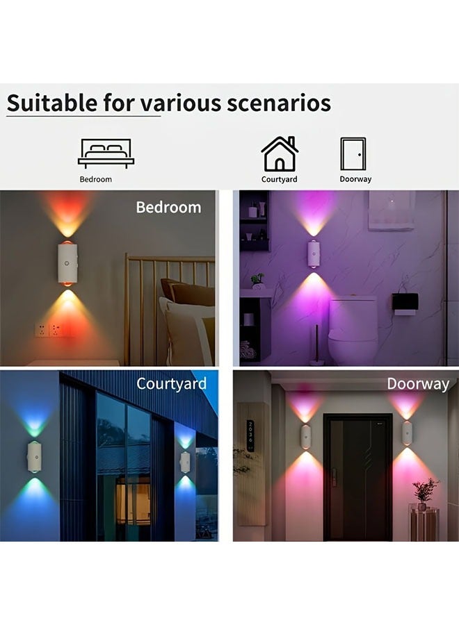 هومستر ضوء ليلي قابل لإعادة الشحن مع مستشعر الحركة، ضوء محيط متدرج، مصباح داخلي غير قابل للتعتيم، مصابيح سلم مغناطيسية، مناسبة للمدخل، جانب السرير، المكتب، خزانة الملابس - Image 2
