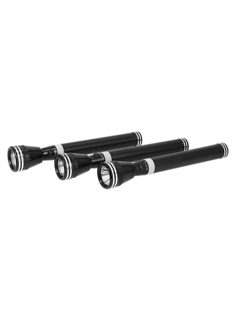 KRYPTON Attractive 3-piece rechargeable LED light set, black, 15 x 12 x 4 cm 