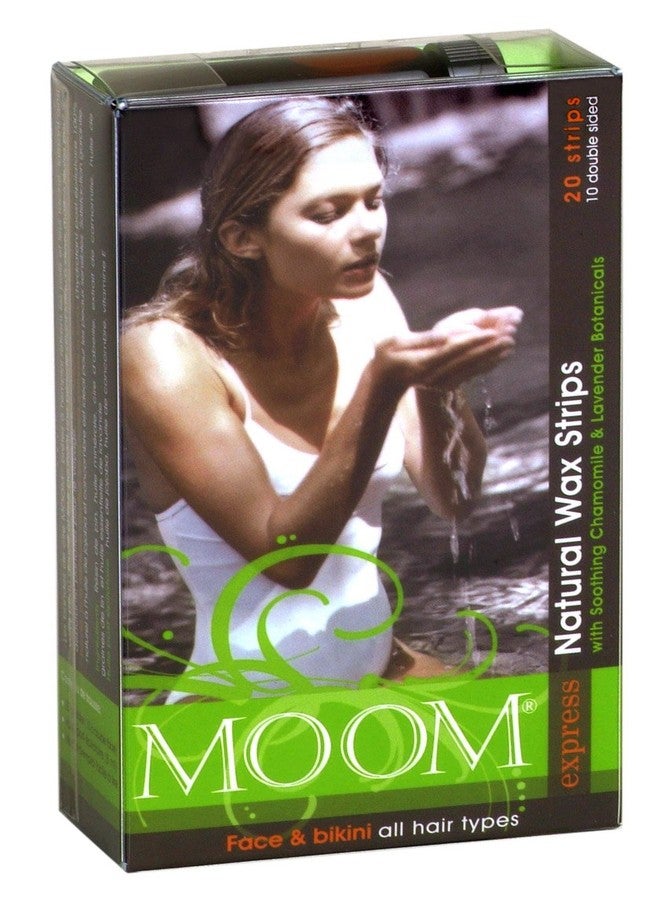 Moom Express Pre Waxed Strips For Face & Bikini, 20 Strip Boxes (Pack of 2)