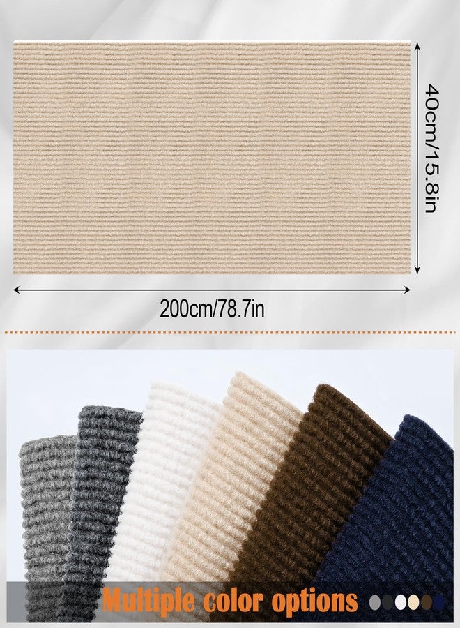 Inchoco Cat Scratching Pad - 78.7" x 15.8" Trimmable Self-Adhesive Cats Claws Scratch Furniture Protector, DIY Cat Climbing Couch Protector for Scratch Post Cat Tree Replacement Indoor (Khaki) - Image 2