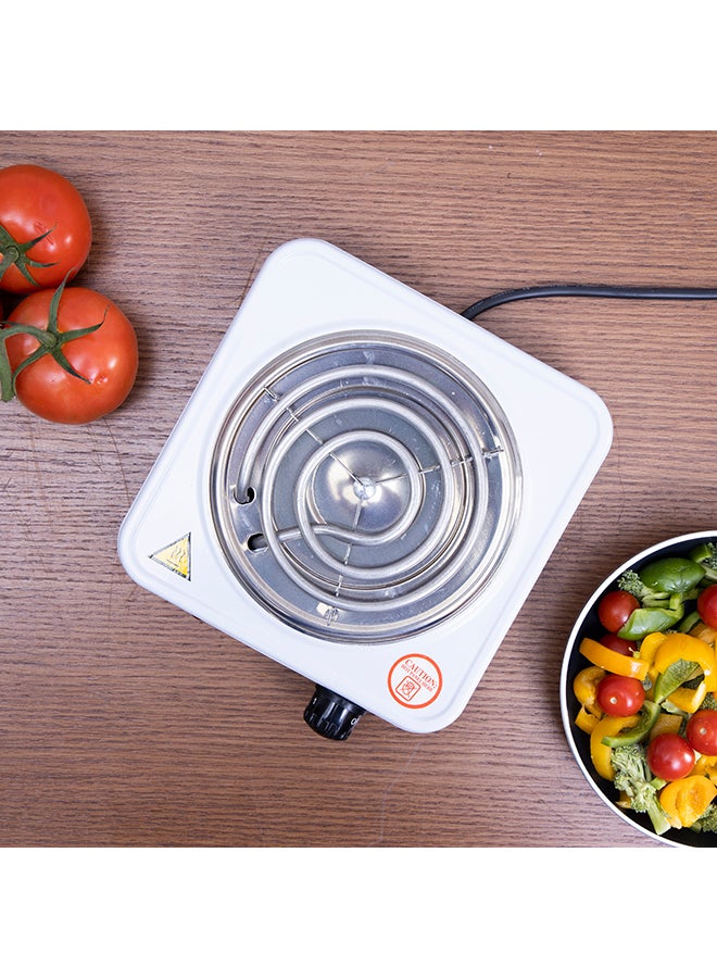 Olsenmark Single Burner Spiral Hot Plate with Various Heating Settings, Auto-Thermostat Control, Overheat Protection, Indicator Light, Compact & Portable 1000 W OMHP2201N White - Image 5