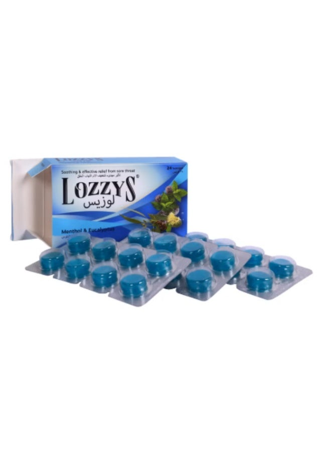 LOZZYS Menthol & Eucalyptus for Sore Throat and Blocked Nose, Dual Anti-Bacterial Action, Fast Effective Relief from the Symptoms of Sore Throat, 24 Lozenges - Image 3