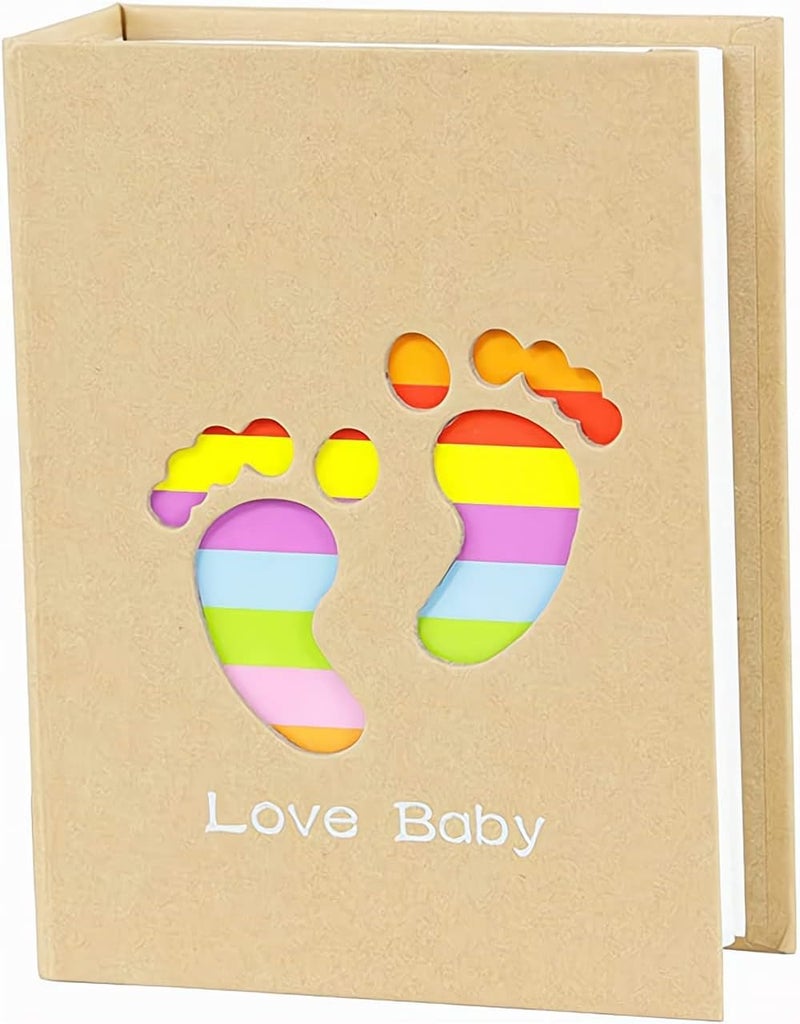 Luckam ألبوم صور، ألبوم صور للأطفال، ألبوم 100 إدخال بالجملة، ألبوم صور من ورق كرافت، ألبوم تذكار لنمو الأطفال، مناسب للأولاد والبنات، 4 × 6 بوصات، 1 قطعة - Image 1