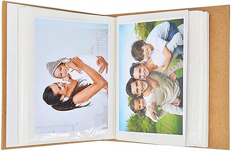 Luckam ألبوم صور، ألبوم صور للأطفال، ألبوم 100 إدخال بالجملة، ألبوم صور من ورق كرافت، ألبوم تذكار لنمو الأطفال، مناسب للأولاد والبنات، 4 × 6 بوصات، 1 قطعة - Image 2