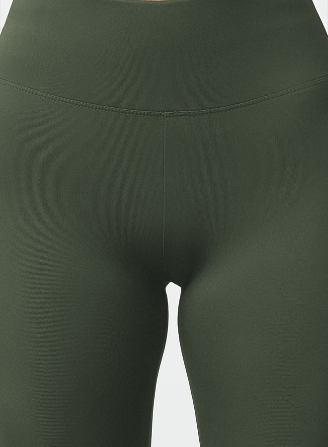 trendyol Khaki Wide Waist Elastic Extra Compression Full Length Knitted Sports Leggings - Image 4