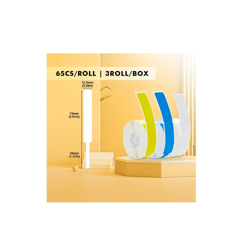 Zikra Cable Label Paper, Labels Maker Tape, Self-Adhesive Sticker, Compatible for D11 D110 D101 Printer, Label Print Paper Label Maker, Name File Folder, Food Cosmetic Office Home Kitchen - Image 2