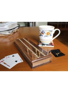 WE Games Easygrip Metal Cribbage Board Pegs And Velvet Pouch Set Of 12 Pins (3 Brass 3 Chrome 3 Black 3 Copper)  - Image 5