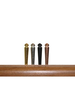 WE Games Easygrip Metal Cribbage Board Pegs And Velvet Pouch Set Of 12 Pins (3 Brass 3 Chrome 3 Black 3 Copper)  - Image 4