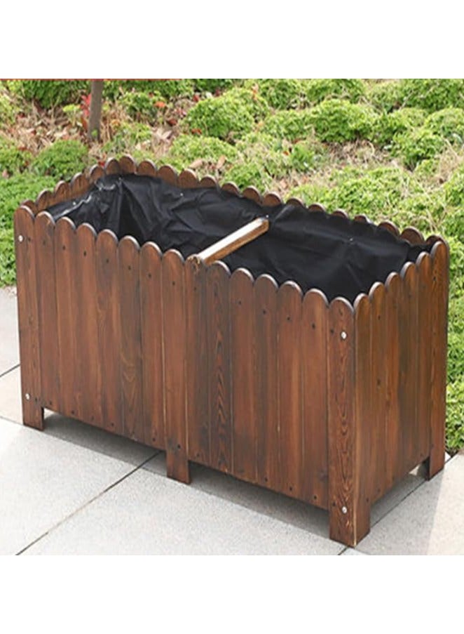 LINGWEI Versatile Rectangular Wooden Planter Box Elegant Indoor & Outdoor Flower Pot for Plants Succulents Vegetables and Flowers Stylish Garden Decor for Terrace & Home - Image 4