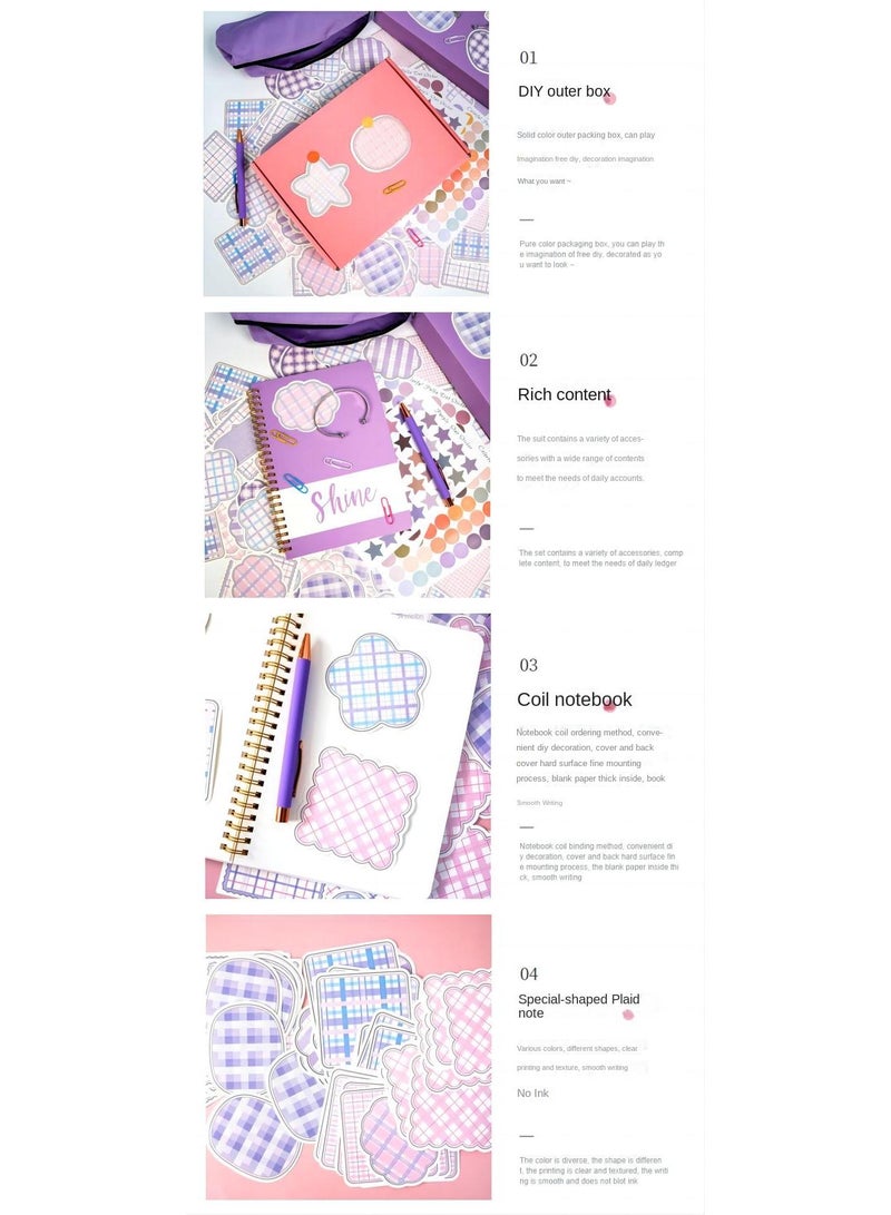 DIY Jounary Set Handbook Diary Gift Box Clip Thin Set Sticker Children'S Stationery Set  - Image 2
