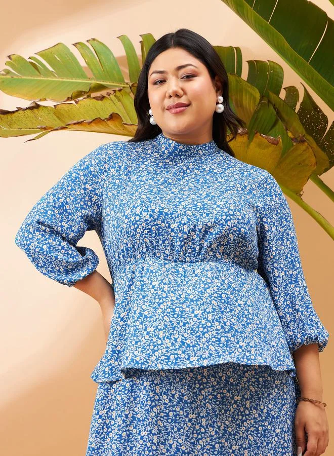 SASSAFRAS Floral Tiered Midi Dress