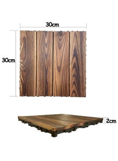 HOME TASTE Hometaste Wooden Floor Decking Tiles Timberlock - Interlocking Wood Tiles For Balcony, Garden, Home, Office - 30X30 Cm - Pack Of 10  - Image 2