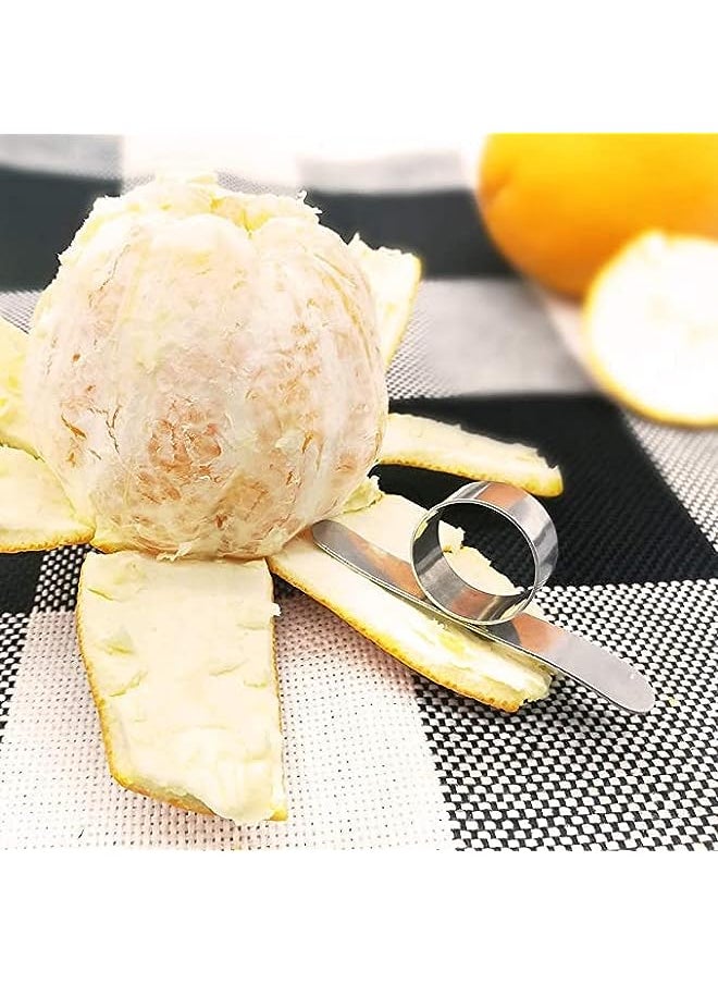 PROMASS - Peelers, Round Stainless steel Affordable Orange Peeler Tool, Kitchen Accessories Knife Cooking Tool Kitchen Gadget By Korty - Image 1