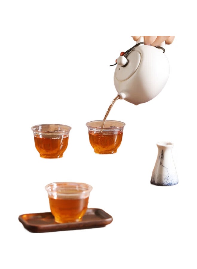 Maryya Meili Ya Disposable Tea Cups, 60Ml*100 Pieces, Thickened Aviation Space Plastic Kung Fu Tea Cups, Food-Grade, Heat-Resistant Cups - Image 2