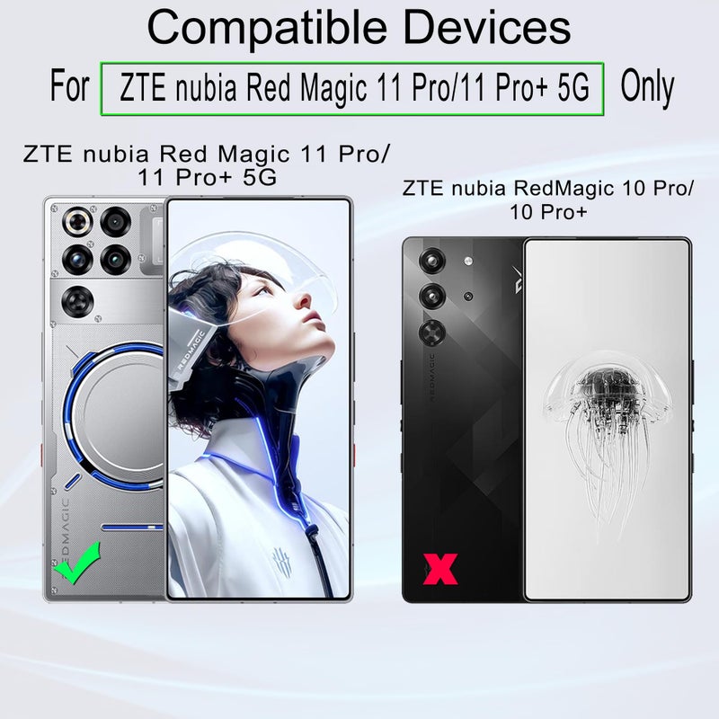 Ibywind for ZTE nubia RedMagic 11 Pro/11 Pro+ 5G Screen Protector,2 Pack,9H Hardness Tempered Glass and Camera Lens Protector,with Alignment Frame,Full Coverage,Bubble Free,Fingerprint Unlock - Image 2