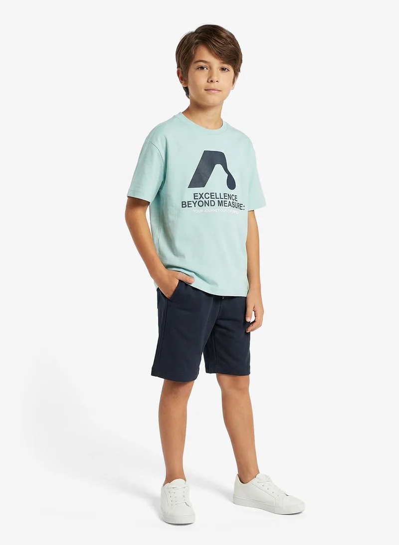 Ripples Boys Drop Shoulder T-shirt & Shorts Set