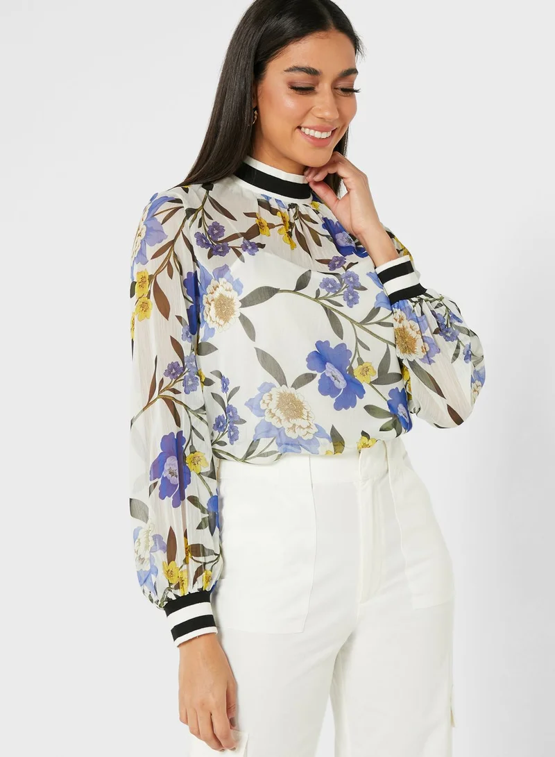 French Connection Floral Print Top