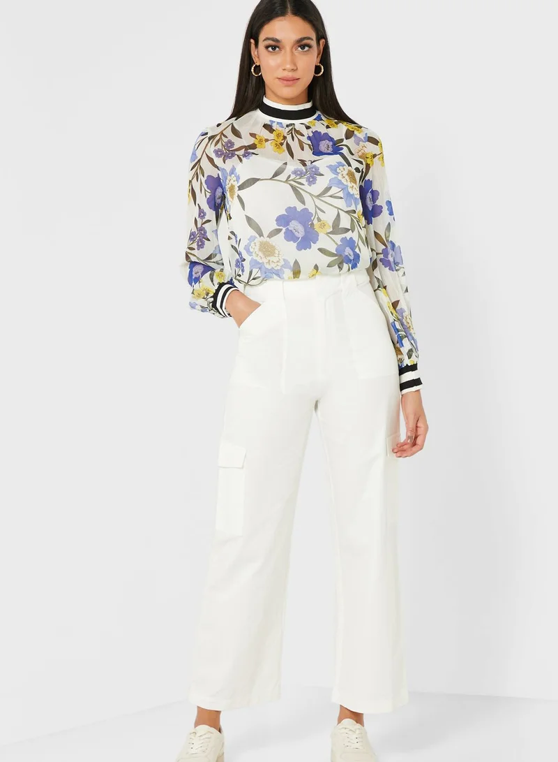 French Connection Floral Print Top