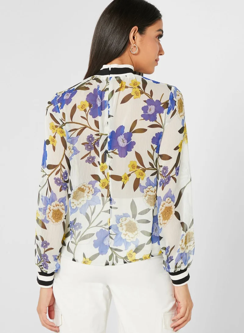 French Connection Floral Print Top