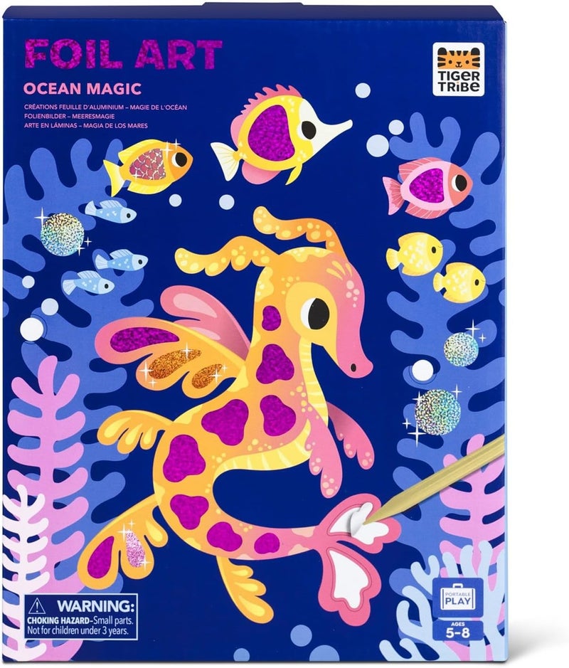 Tiger Tribe Foil Art - Ocean Magic - Image 1