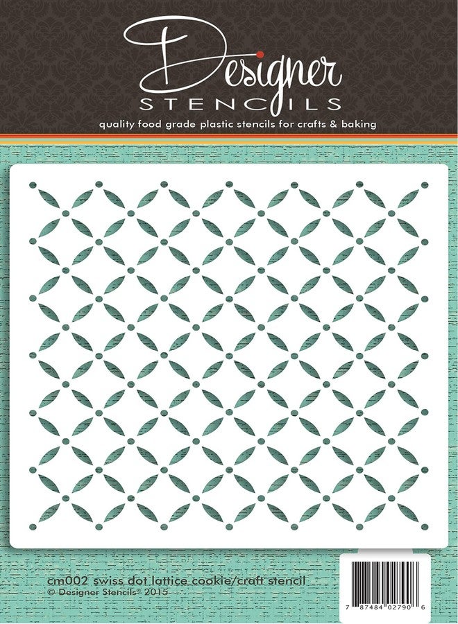 Designer Stencils Swiss Dot Lattice Cookie and Craft Stencil CM002 by Designer Stencils - Image 1