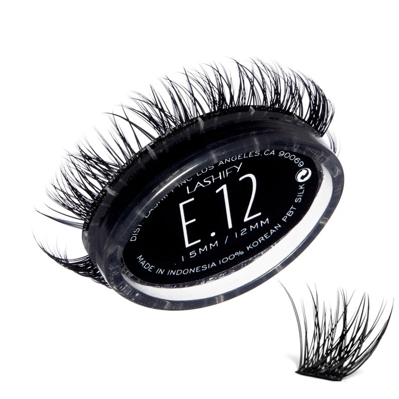 Lashify Extreme 12mm Gossamer DIY Eyelash Extensions Refill Black Easy False Lashes To Add Tremendous Volume
