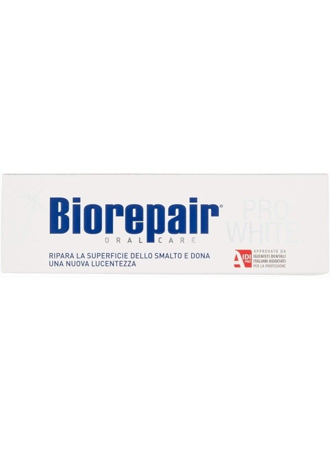 Biorepair معجون أسنان "برو وايت" لتبييض الأسنان مع microRepair - 2.5 أونصة سائلة (75 مل) أنابيب (عبوة من 2) [استيراد إيطالي] - Image 3