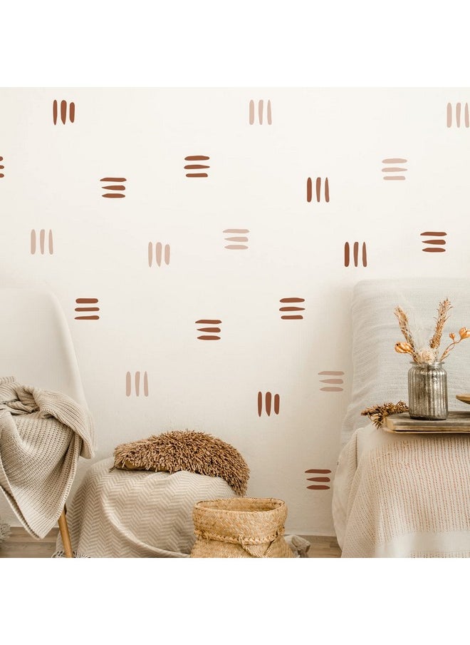 Alwayspon 36Pcs Brown Line Boho Art Wall Decals Peel And Stick Wall Stickers For Living Nursery Room Bedroom Wall Decor  - Image 1