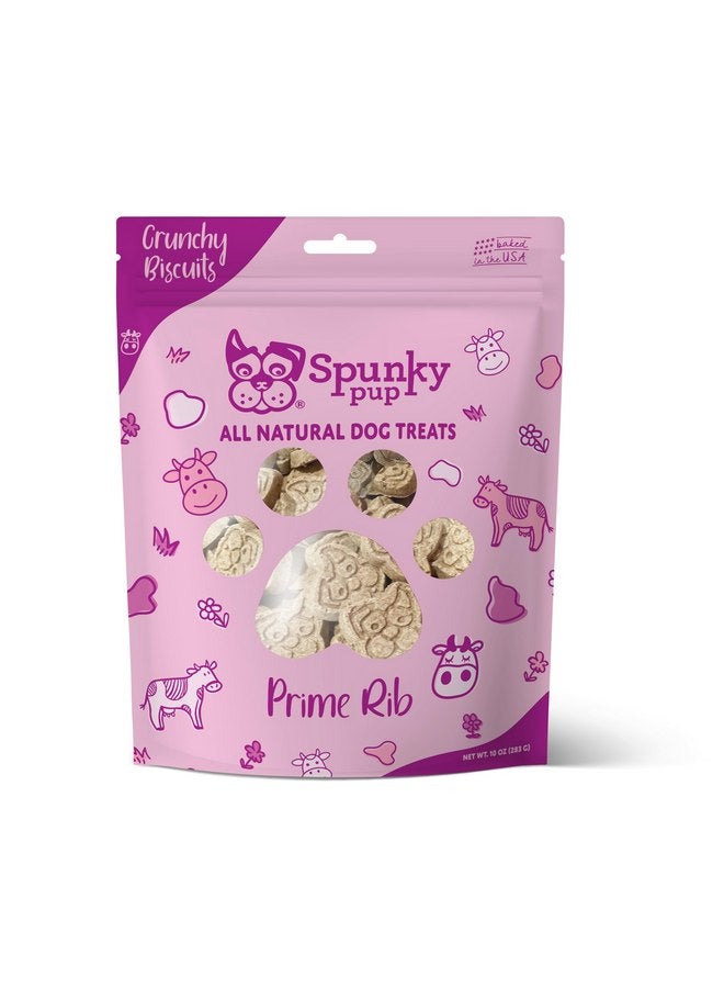 Spunky pup Prime Rib, Crunchy Biscuit Treats, 10 oz - Image 1