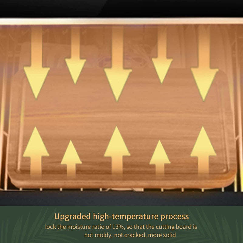 ADMKERS Wood Cutting Boards Set of 3 for Kitchen, Thick Chopping Board, Large Wooden Cutting Board Set with Deep Juice Groove and Handles, Wooden trays for meat, fruit and cheese (17x12, 12x10, 12x7 inch) - Image 5