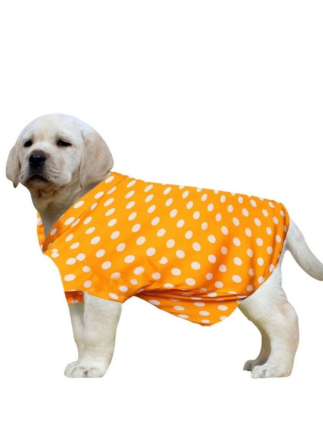 Western Era Super Soft Trendy Printed Shirt, Ultra Comfort Dog Apparel, Cotton Printed Breathable Basic Vest Dog Shirt, Cute Lightweight Thin Shirt For Your Furries (Small - 14 Inch) (Polka Orange) - Image 1