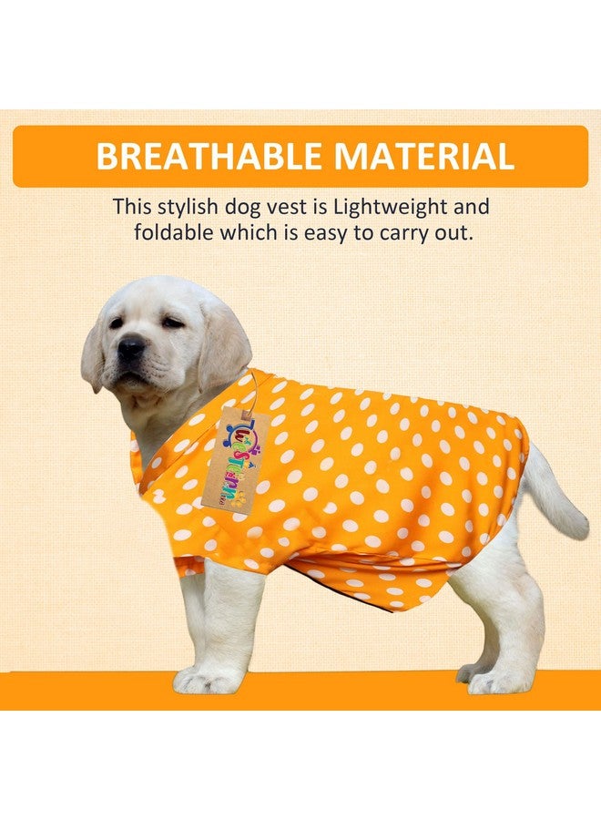 Western Era Super Soft Trendy Printed Shirt, Ultra Comfort Dog Apparel, Cotton Printed Breathable Basic Vest Dog Shirt, Cute Lightweight Thin Shirt For Your Furries (Small - 14 Inch) (Polka Orange) - Image 2