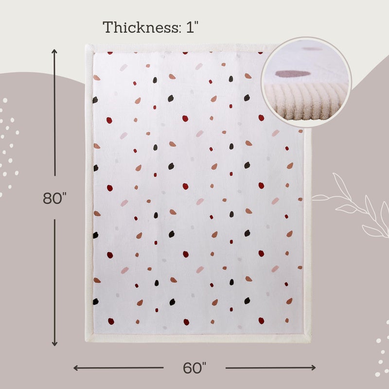 Hakuna Matte CloudSoft Baby Play Mat for Floor 60" x 80" Confetti â€“ Coral Velvet Memory Foam Rug for Crawling & Cozy Play â€“ Non-Slip, Water-Resistant, Easy-CareTummy Time Mat, Playmat for Playpen - Image 2