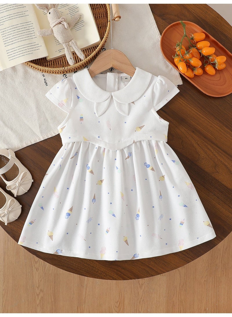 KUYEEBEAR Girls' Short Sleeve Casual A-Line Dress - Image 1