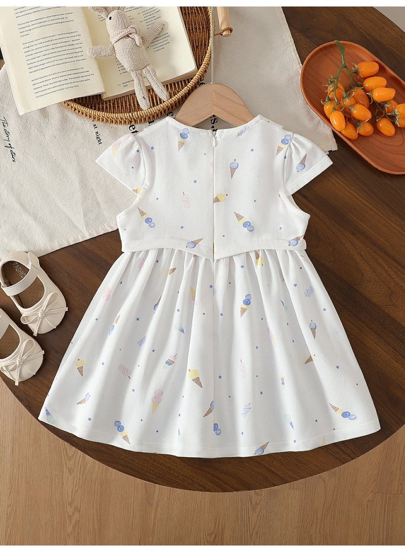 KUYEEBEAR Girls' Short Sleeve Casual A-Line Dress - Image 2