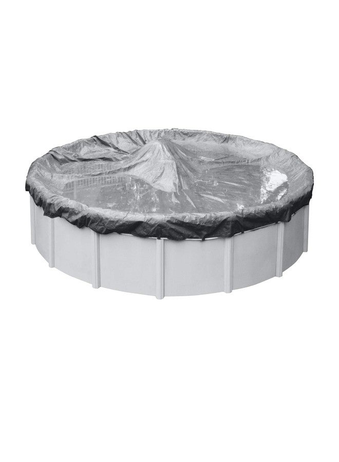 Robelle 18 ft Professional Silver Winter Pool Cover for Above Ground Pools, 4 ft Overlap (22 ft Cover Size), Solid 12 x 12 Scrim, 3.7 oz/yd2, 15-Year Warranty, Style: 3318-4A - Image 1