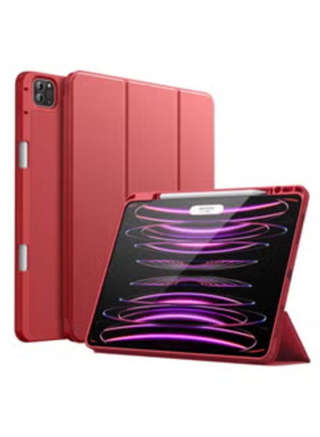 Raxoom Red Smart Case for iPad Pro 13 Inch 2024 â€“ With Pencil Holder, Touch ID Support, and Auto Wake/Sleep - Image 1