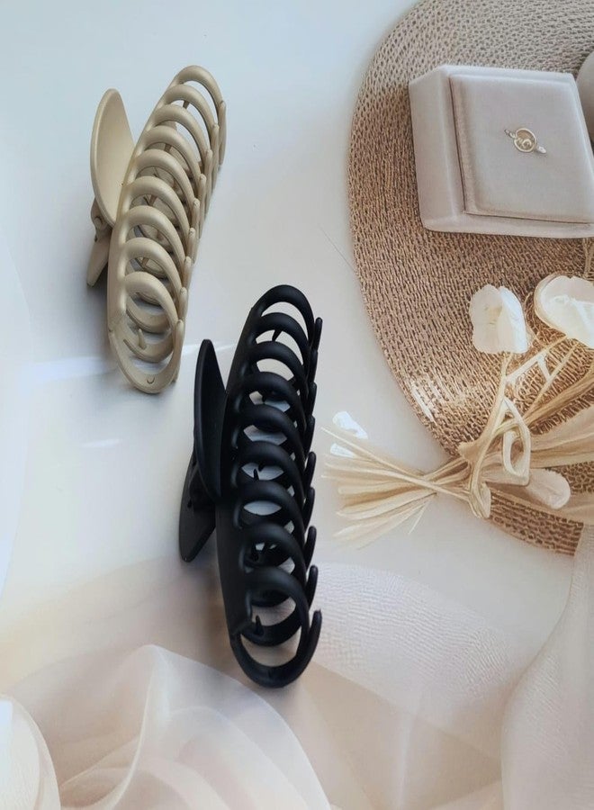 مشابك شعر كبيرة من RHOSYN HAIR ACCESSORIES للشعر الكثيف، مشابك شعر كبيرة مفتوحة على مصراعيها، مشابك شعر مانعة للانزلاق لتثبيت ذيل الحصان، إكسسوارات شعر للنساء والفتيات، اشعري بالحرية مع أحدث مشابك الشعر (عبوة من 4 قطع) - Image 5