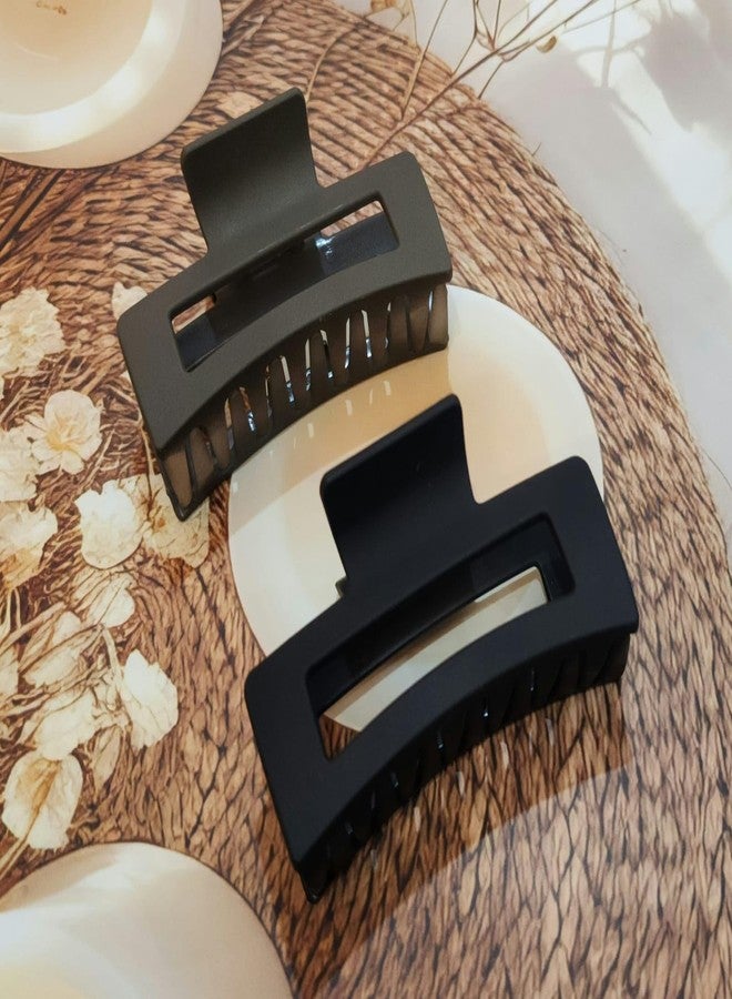 مشابك شعر كبيرة من RHOSYN HAIR ACCESSORIES للشعر الكثيف، مشابك شعر كبيرة مفتوحة على مصراعيها، مشابك شعر مانعة للانزلاق لتثبيت ذيل الحصان، إكسسوارات شعر للنساء والفتيات، اشعري بالحرية مع أحدث مشابك الشعر (عبوة من 4 قطع) - Image 4
